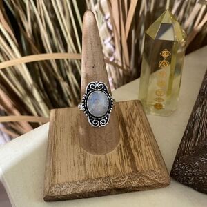 Silver Moonstone Ring